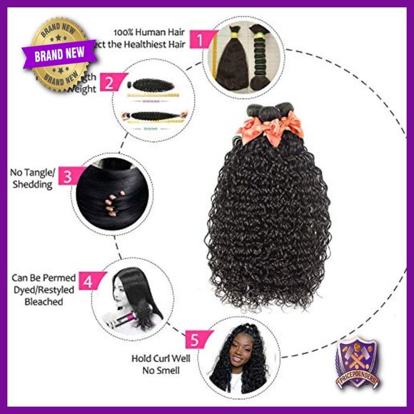 28 Inch Brazilian Human Hair Extensions Water Wave Bundles 3 Pack main image 2